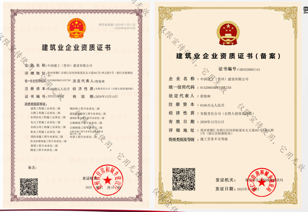 中润建工资质证书